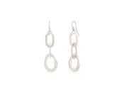 GURHAN Amorphous Couture Silver Double Drop Earrings