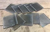 10 Luxfer Prism Clear Glass Tiles, 4x4 Frank Lloyd Wright Sawtooth Tiles