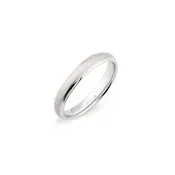 4mm Brushed Finish Center with Polished Edge Wedding Band