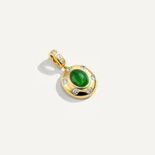 Aurum Green Tourmaline Clip-On Charm
