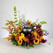 Vibrant Fall urn Arrangement