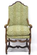A Louis XVIII Walnut Arm Chair