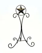 Iron Cookbook/Picture Frame Display Easel, Star Design-20.25 Inches High