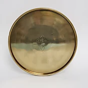 13" Orthodox Brass Wedding Tray - Orthodox Cross Engraving