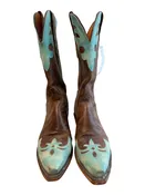 1883 by Lucchese Shoe Size 8 Brown Leather Distressed Pointed Toe Western Boots