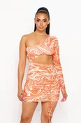 ORANGE CREAM SUMMER DRESS