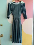 Contrast Pocket Belted Dress