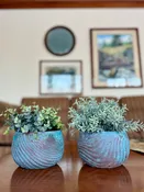 Copper Patina Self-Watering Planter (Coastal Texture Series) — Made in Maine, USA