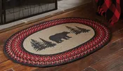 BEAR PRINTED BRAIDED RUG 32X42