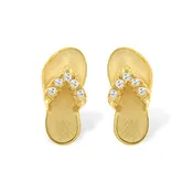 Hawaiian Slipper Diamond Stud Earrings