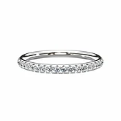 0.30 Ct Round Brilliant Cut Diamond Wedding Band in Platinum