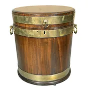Regency Mahogany and Brass Bound Wine Cooler
