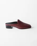 Felix Loafer Mule Burgundy Woven Nappa