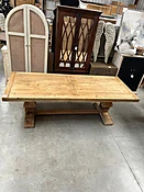 10' natural elm dining table