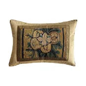 17th Century Tapestry Fragment on Antique Brass Velvet (#T031126 | 13 1/2 x 19")