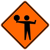 Flagger (Symbol) w/ Paddle (RUS)