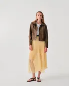 Beatrice b.- Mellow Yellow Pleated Midi Skirt