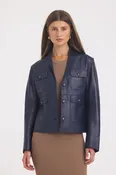 Brooke Burnished Leather Dark Indigo