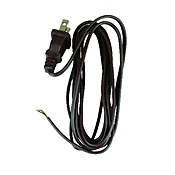 Lamp Cord With Polarized Plug, 18-2, Brown, 8-Ft.