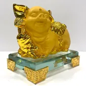 2026 Chinese Zodiac Pig Year Golden Resin Collectible Figurines Table Decor Statue Small
