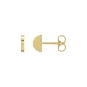 14k Half Moon Studs