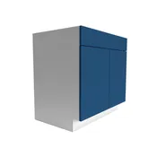 Manhattan Cobalt Blue Base 2-Door 1-Drawer Cabinet