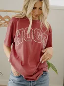 LivyLu - Arkansas Razorbacks Polka Dot Puff Ink Cardinal CC Tee