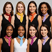 12 PACK Neck Scarves | Short Sheer Chiffon 25" x 25" | Pick Colors 21228C