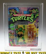 1988 Playmates TMNT Series 1 / 10 Back Raphael Soft Head / Fan Club Flyer Behind Accessory Tree AFA 80 NM (C75 B80 F85) #12021818