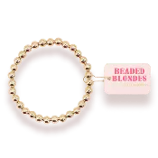 6mm Gold Beaded Bracelet