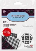 3D Foam Squares - Black, Mix by 3L Scrapbook Adhesives