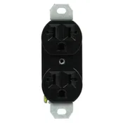 120/240 20A-Universal Duplex Outlet Black