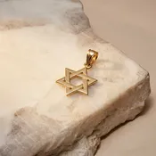 14K Yellow Gold Star of David