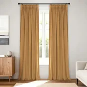 Amber Gold Pinch Pleat Signature Velvet Blackout Curtain