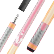 Poison Candy Sugar Pool Cue with Carbon Fiber Shaft - Peach/Pink - No Wrap