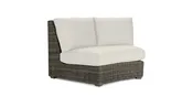 Curved Armless Loveseat | Bassett Furniture