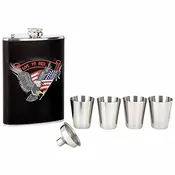 6pc Stainless Steel Flask Set