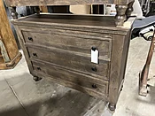 3 Drawer Wooden Chest Medium Brown