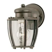 100-Watt Textured Rust Patina Wall-Mount Lantern