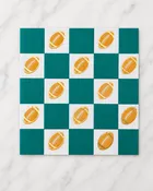 Bonjour Fête - Fotball & Green Checker Large Napkins - pack of 20