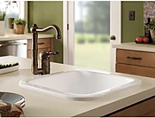 Allia 18 Inch Fireclay Single Bowl Bar And Food Prep Kitchen Sink - White — J&D Whirlpool Kitchen & Bath Outlet