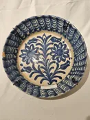 Antique Spanish Fajalauza Bowl From Granada With Custom Heavy Duty Hanging Harness