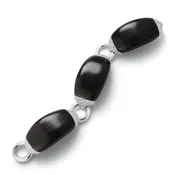 Boat Link Bracelet in Ebony Wood & Diamond