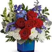 Red, White, & Blooms Bouquet