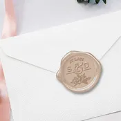 2 Initial Wedding Duogram Adhesive Wax Seals #2504