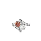 14K White Gold Diamond Bypass Ring