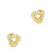 14 kt and Diamond Knot Studs