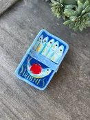 Fun Sardine Can Hair Pattern Hair Claw Clips