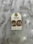 Amber Gold Studs