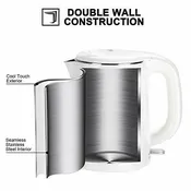 HQ 1L电热水壶 黑色/白色 Electric Double Wall Kettle